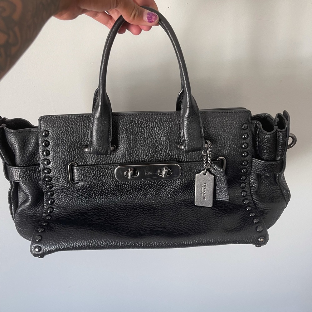 Coach Swagger Studded Satchel